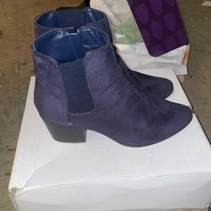 Navy blue booties